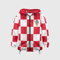 Ветровка с капюшоном детская Сборная Хорватии: Домашняя ЧМ-2018, цвет: 3D-черный