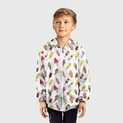 Ветровка с капюшоном детская Summer Mix, цвет: 3D-белый — фото 2