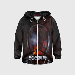 Ветровка с капюшоном детская Mass Effect, цвет: 3D-белый