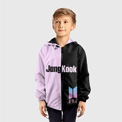 Ветровка с капюшоном детская BTS Jung Kook, цвет: 3D-черный — фото 2
