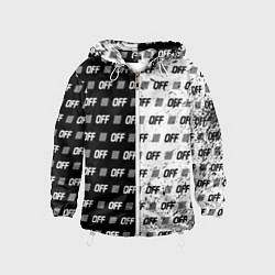 Ветровка с капюшоном детская Off-White: Black & White, цвет: 3D-белый