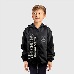 Ветровка с капюшоном детская Mercedes AMG: Black Edition, цвет: 3D-черный — фото 2