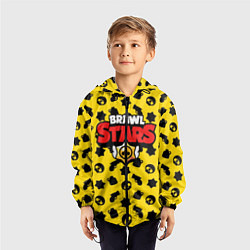 Ветровка с капюшоном детская Brawl Stars: Yellow & Black, цвет: 3D-черный — фото 2