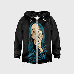 Ветровка с капюшоном детская Billie Eilish, цвет: 3D-белый