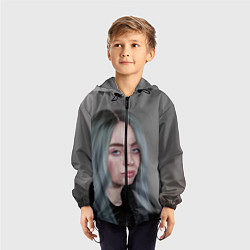 Ветровка с капюшоном детская Billie Eilish: Ocean Eyes, цвет: 3D-черный — фото 2