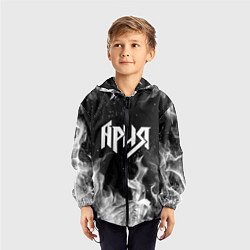 Ветровка с капюшоном детская АРИЯ, цвет: 3D-черный — фото 2