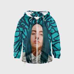 Ветровка с капюшоном детская Billie Eilish, цвет: 3D-белый