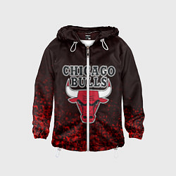 Ветровка с капюшоном детская CHICAGO BULLS, цвет: 3D-белый