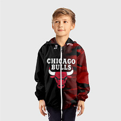 Ветровка с капюшоном детская CHICAGO BULLS, цвет: 3D-белый — фото 2