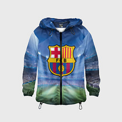 Ветровка с капюшоном детская FC Barcelona, цвет: 3D-черный