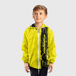 Ветровка с капюшоном детская CYBERPUNK 2077, цвет: 3D-белый — фото 2