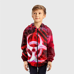 Ветровка с капюшоном детская Plague Inc LB Oko, цвет: 3D-черный — фото 2