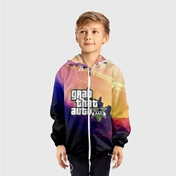 Ветровка с капюшоном детская GTA 5, цвет: 3D-белый — фото 2