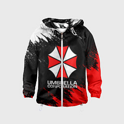 Ветровка с капюшоном детская UMBRELLA CORP, цвет: 3D-белый