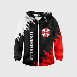 Ветровка с капюшоном детская UMBRELLA CORP, цвет: 3D-белый