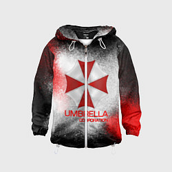 Ветровка с капюшоном детская UMBRELLA CORP, цвет: 3D-белый