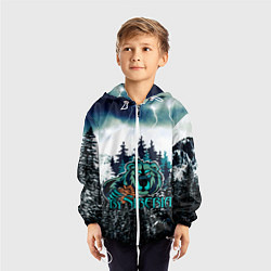Ветровка с капюшоном детская Сибирь, цвет: 3D-белый — фото 2