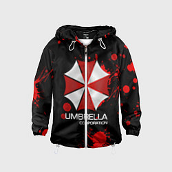 Ветровка с капюшоном детская UMBRELLA CORP, цвет: 3D-белый