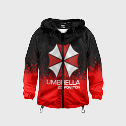 Ветровка с капюшоном детская UMBRELLA CORP, цвет: 3D-черный