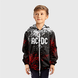 Ветровка с капюшоном детская AC DC, цвет: 3D-белый — фото 2