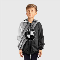 Ветровка с капюшоном детская BMW, цвет: 3D-черный — фото 2