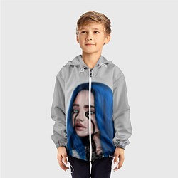 Ветровка с капюшоном детская BILLIE EILISH, цвет: 3D-белый — фото 2