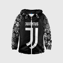 Ветровка с капюшоном детская JUVENTUS, цвет: 3D-белый