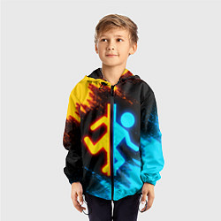 Ветровка с капюшоном детская PORTAL, цвет: 3D-черный — фото 2