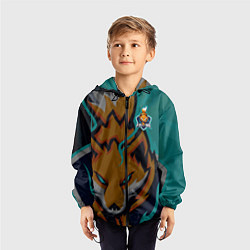 Ветровка с капюшоном детская Форма Foxfire, цвет: 3D-черный — фото 2