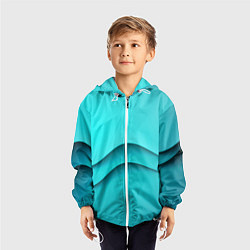 Ветровка с капюшоном детская Волна, цвет: 3D-белый — фото 2