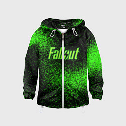 Ветровка с капюшоном детская FALLOUT, цвет: 3D-белый