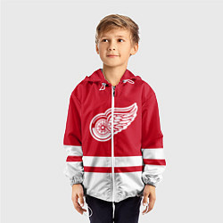 Ветровка с капюшоном детская Детройт Ред Уингз, цвет: 3D-белый — фото 2