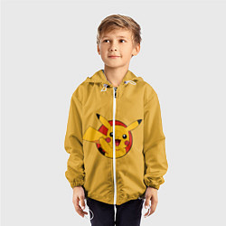 Ветровка с капюшоном детская Pikachu, цвет: 3D-белый — фото 2