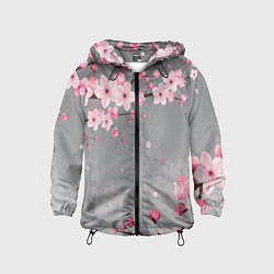 Ветровка с капюшоном детская САКУРА, цвет: 3D-черный