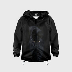 Ветровка с капюшоном детская Пантера, цвет: 3D-черный