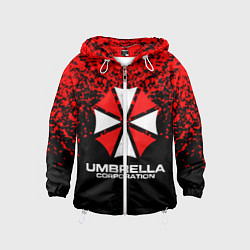 Ветровка с капюшоном детская Umbrella Corporation, цвет: 3D-белый