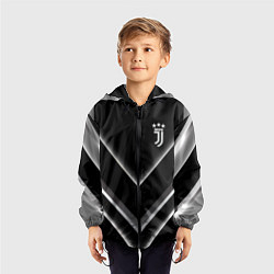 Ветровка с капюшоном детская Juventus F C, цвет: 3D-черный — фото 2