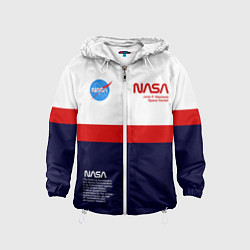Ветровка с капюшоном детская NASA, цвет: 3D-белый