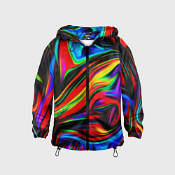 Ветровка с капюшоном детская ABSTRACT, цвет: 3D-черный