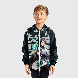 Ветровка с капюшоном детская Sage, цвет: 3D-белый — фото 2