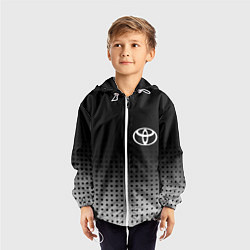 Ветровка с капюшоном детская Toyota, цвет: 3D-белый — фото 2