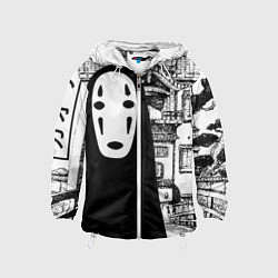 Ветровка с капюшоном детская No-Face Spirited Away Ghibli, цвет: 3D-белый