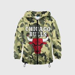 Ветровка с капюшоном детская CHICAGO BULLS, цвет: 3D-черный