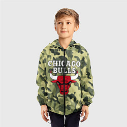 Ветровка с капюшоном детская CHICAGO BULLS, цвет: 3D-черный — фото 2