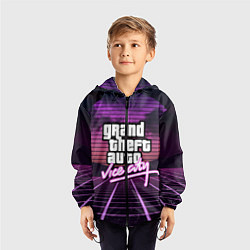 Ветровка с капюшоном детская GTA VICE CITY, цвет: 3D-черный — фото 2