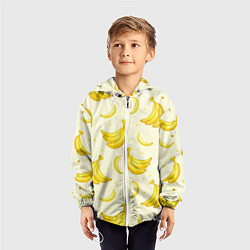 Ветровка с капюшоном детская Банана, цвет: 3D-белый — фото 2