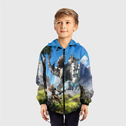 Ветровка с капюшоном детская HORIZON ZERO DAWN, цвет: 3D-черный — фото 2