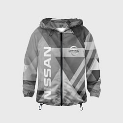 Ветровка с капюшоном детская NISSAN, цвет: 3D-черный