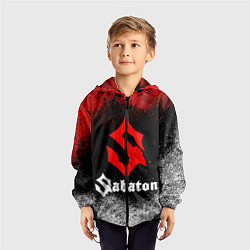 Ветровка с капюшоном детская Sabaton, цвет: 3D-черный — фото 2