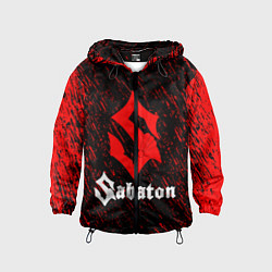 Ветровка с капюшоном детская Sabaton, цвет: 3D-черный